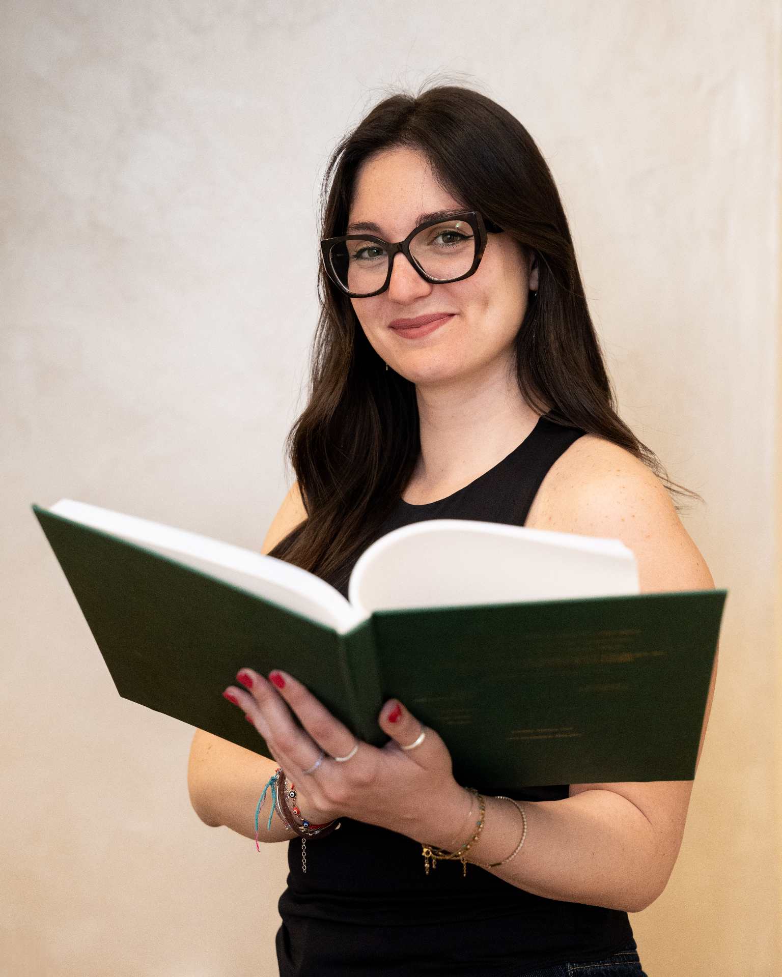 Rosa with a book